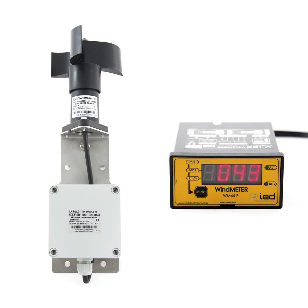 Wireless anemometer set and/or wind vane with display